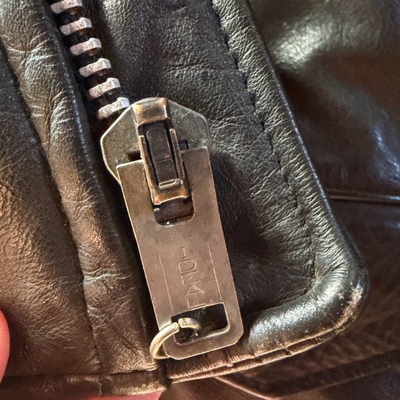 Vintage 1970s EXCELLED Leather Motorcycle Jacket // Size 40 - Picture 5 of 7